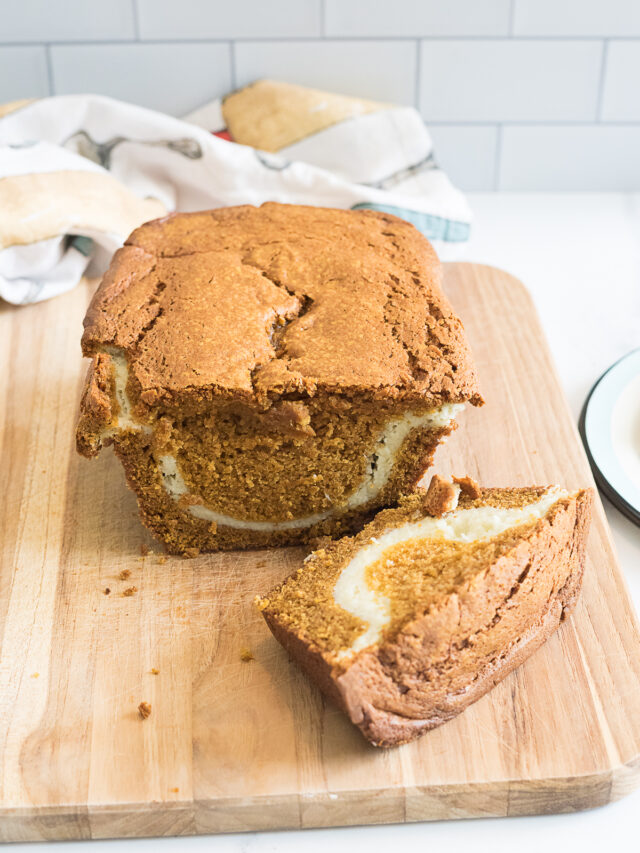 Pumpkin Bread with Cream Cheese Filling