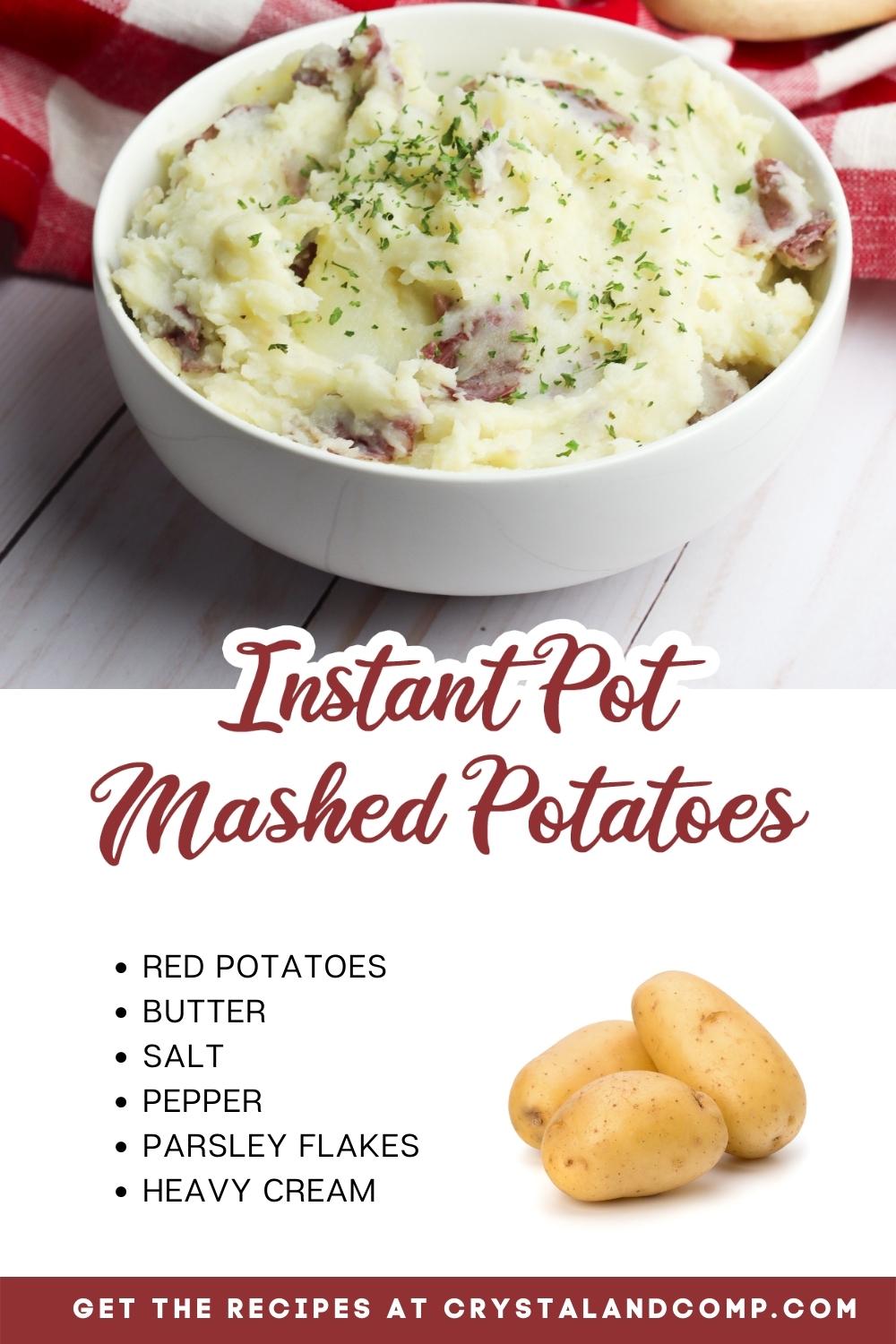 instant pot mashed potatoes ingredient list