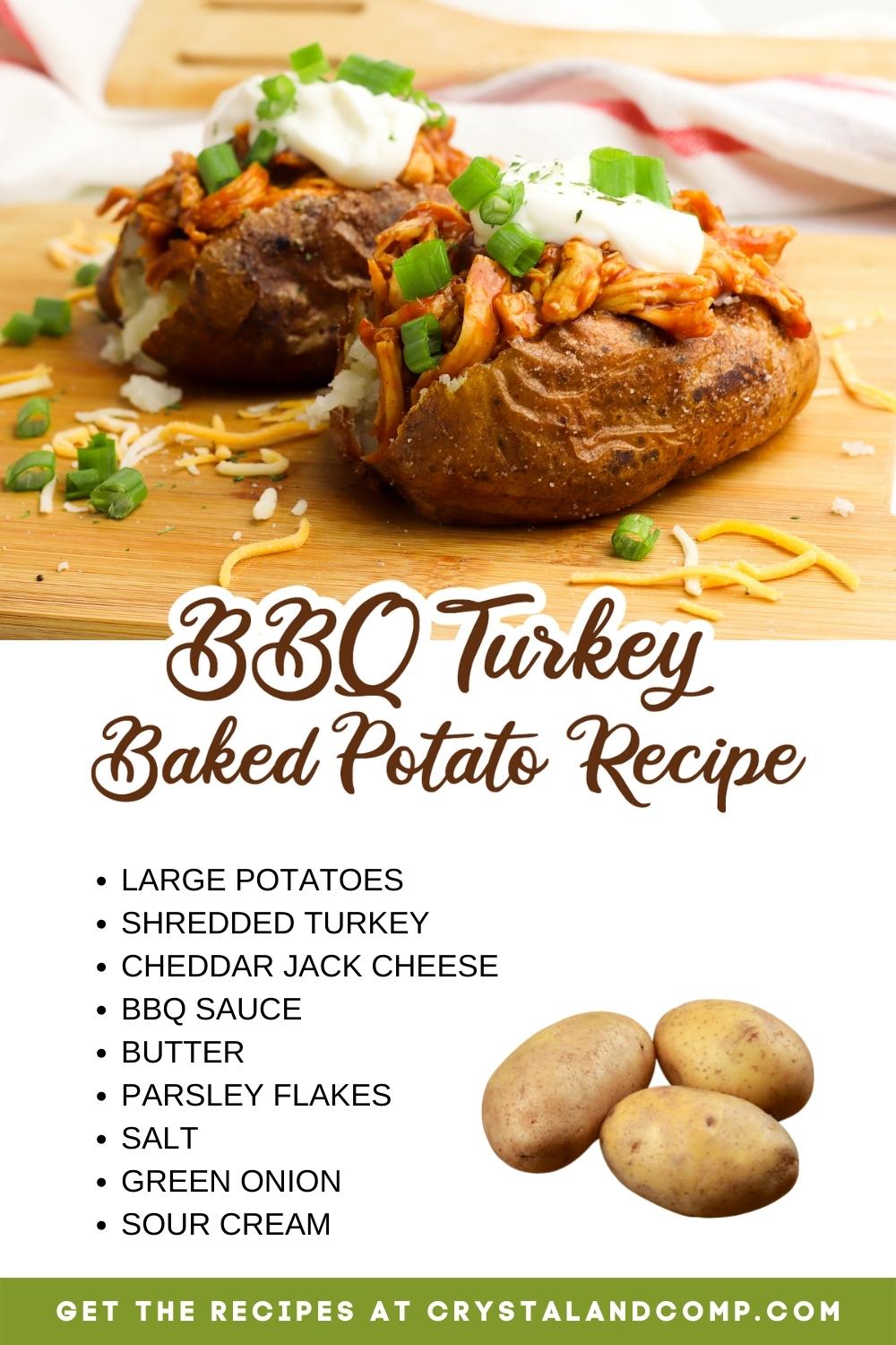bbq turkey baked potato ingredient list