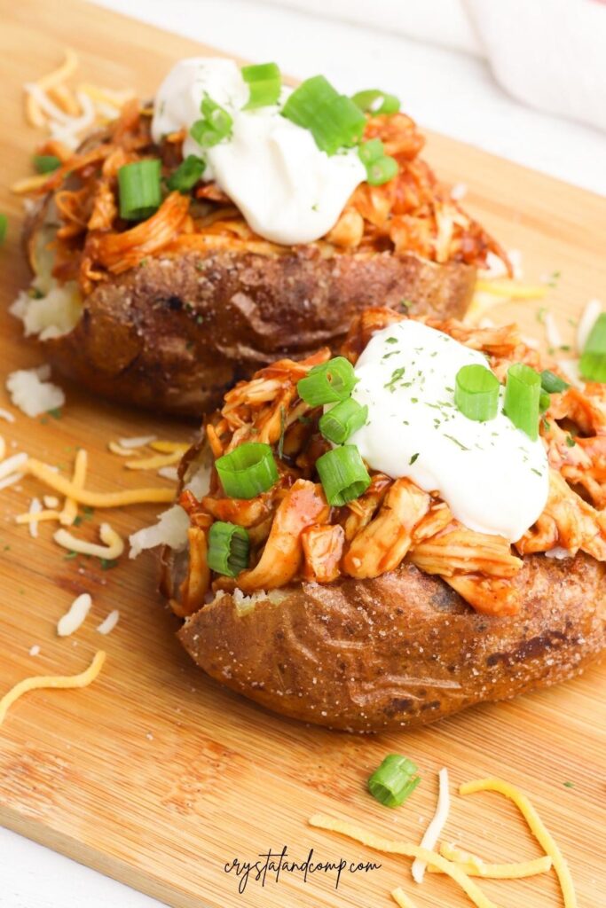 bbq turkey baked potato with cheese