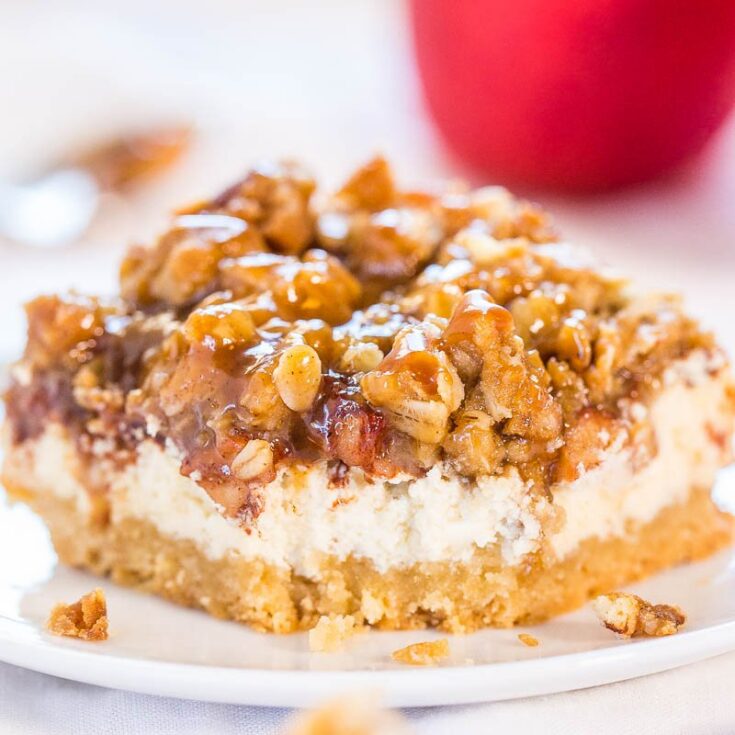Image for Caramel Apple Cheesecake Crumble Bars