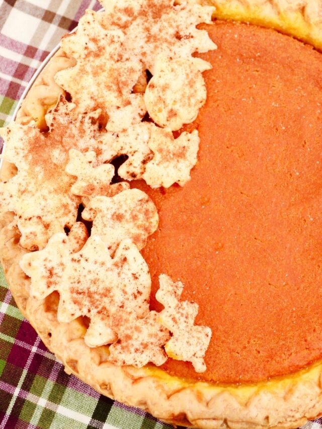 closeup pumpkin pie recipe