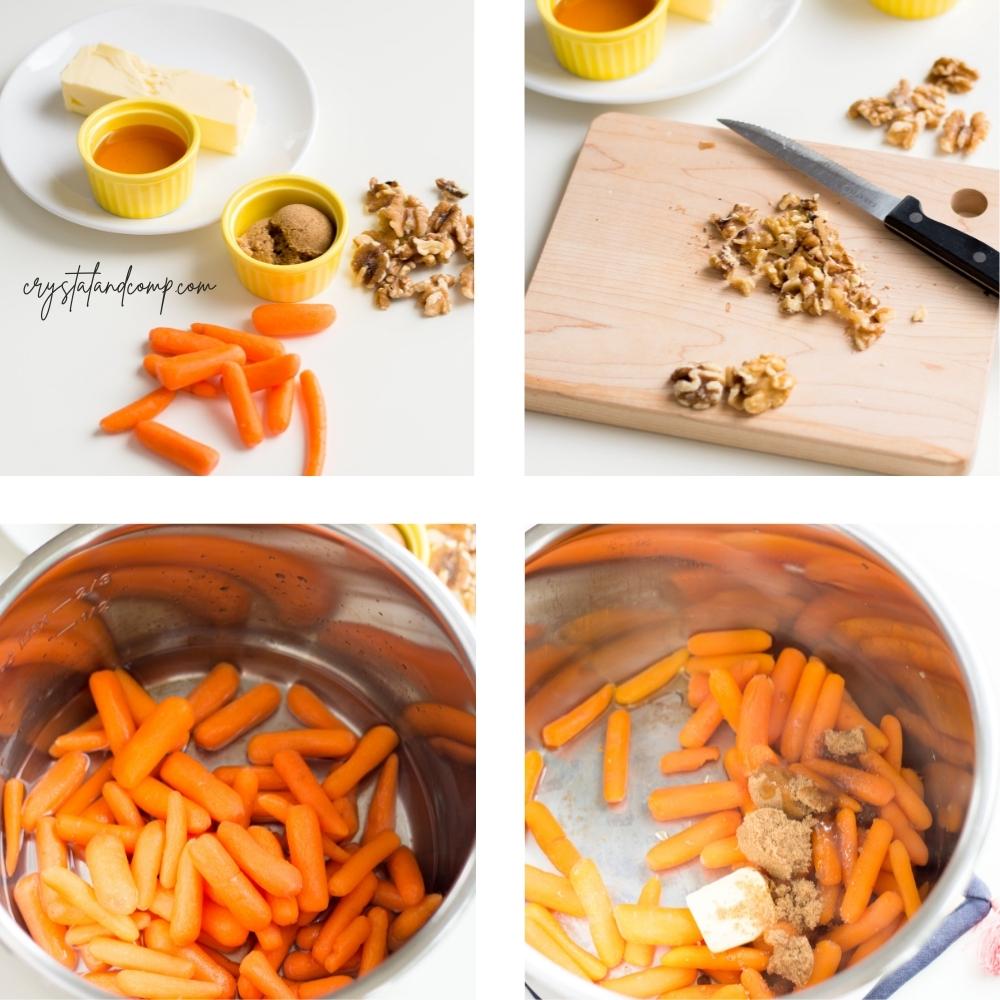 instant pot carrot recipe in process