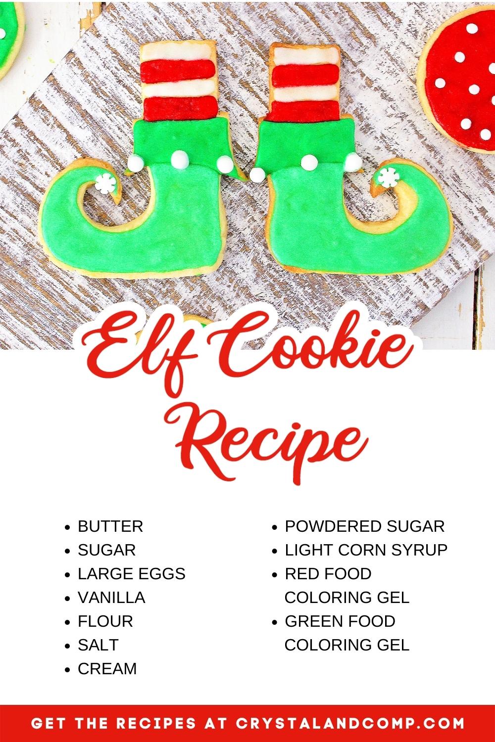 elf cookie recipe ingredient list
