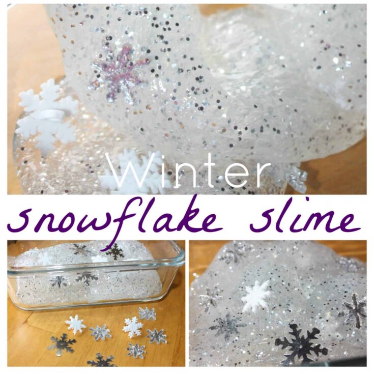 Image for Winter Snowflake Homemade Slime Recipe For Kids