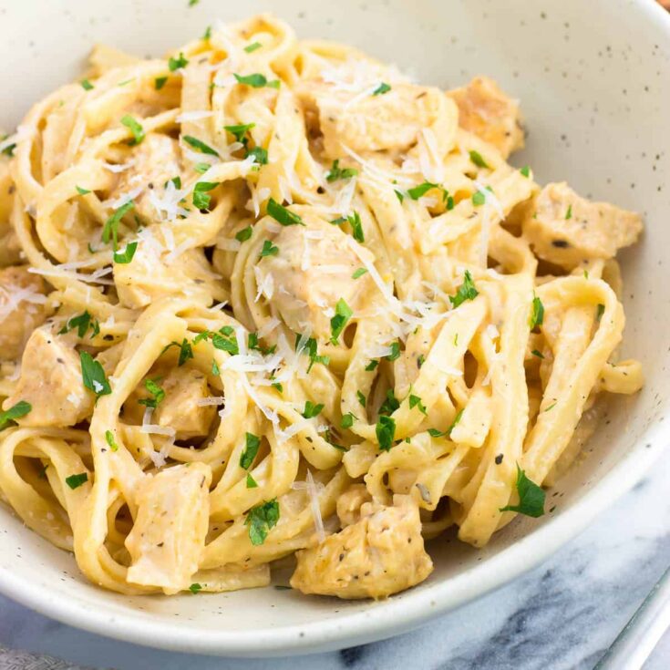 Image for Lightened Up Buffalo Chicken Alfredo Pasta