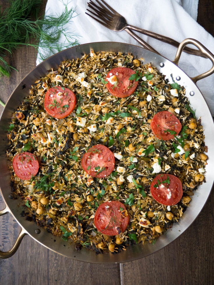 Image for One Dish Vegetarian Greek Rice Casserole Recipe