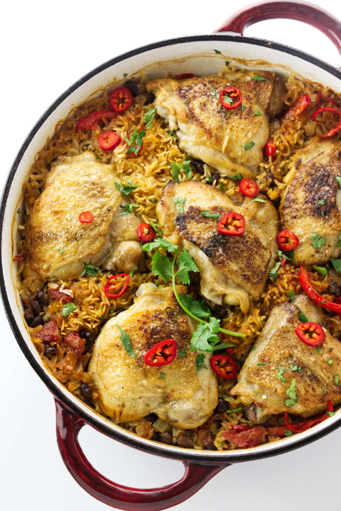 Image for Skillet Chicken with Black Beans and Rice