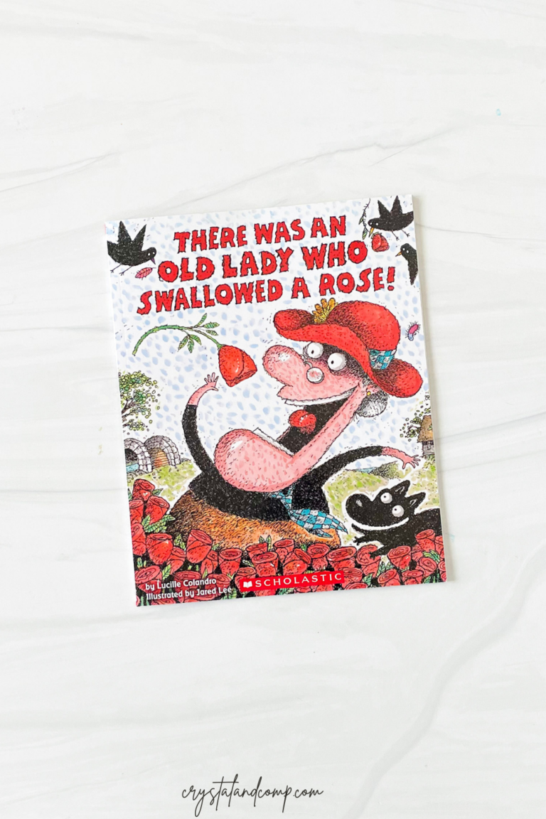 There Was an Old Lady Who Swallowed a Rose Printables - CrystalandComp.com