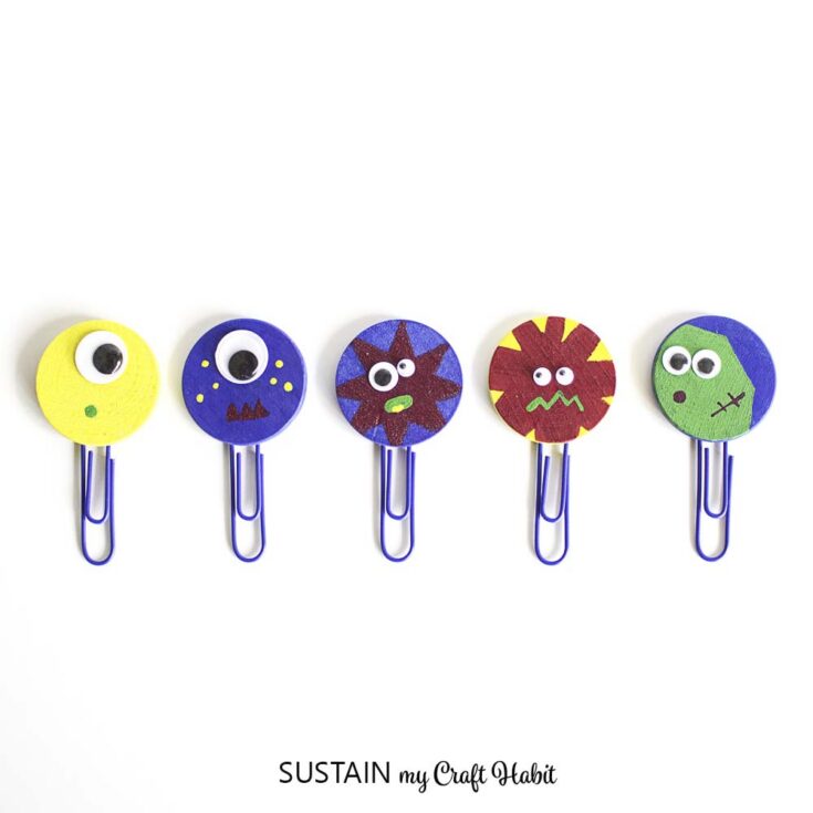 Image for Bookmarks for Kids: Colorful Monster Paperclips