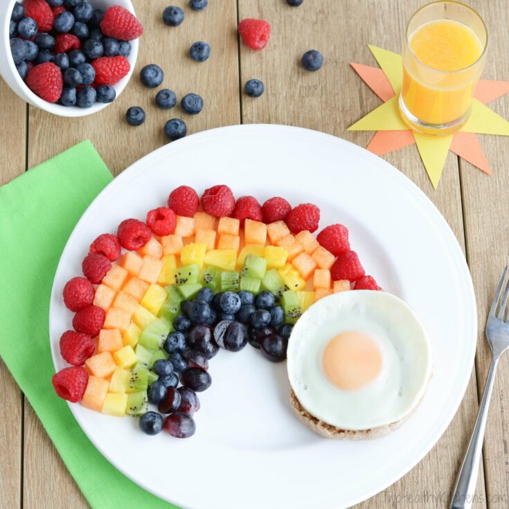 Image for Fruit Rainbow with a Pot of Gold (Fun Breakfast Idea for Kids!)