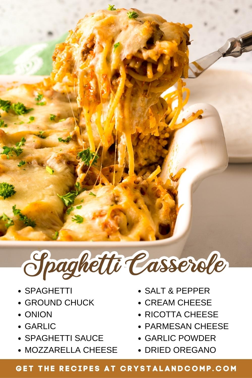 spaghetti casserole ingredient list