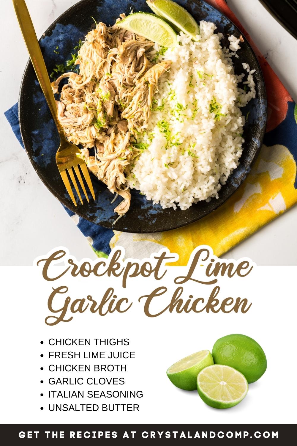 crockpot lime garlic chicken ingredient list