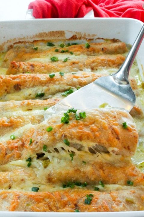 Image for Healthy White Chicken Enchiladas