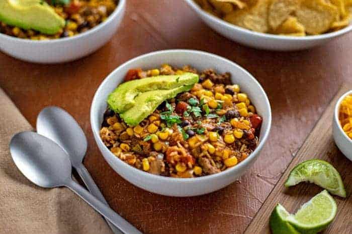Image for Mexican Crockpot Casserole: Easy Beef and Rice