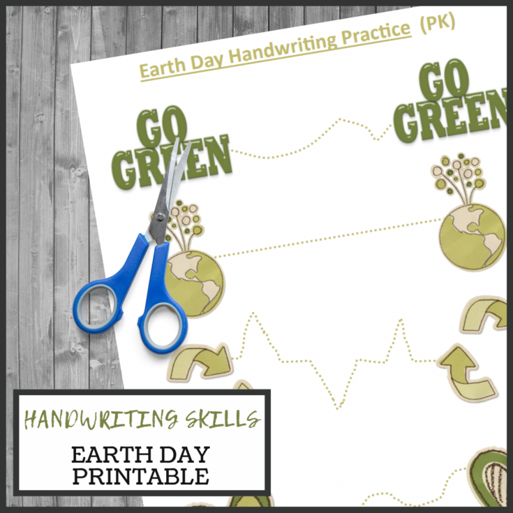 Image for Earth Day Preschool Handwriting Practice