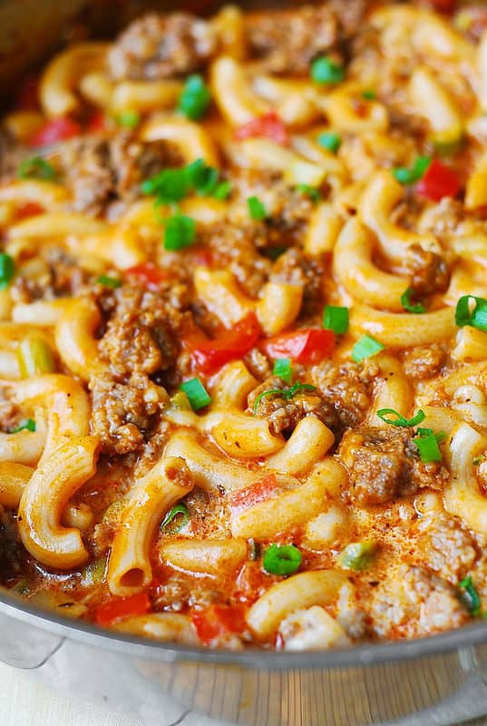 Image for Mac and Cheese with Sausage and Bell Peppers (30-Minute, One-Pan Recipe)