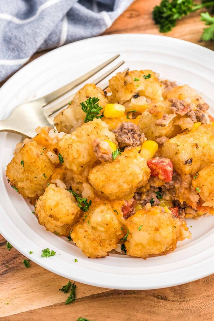 Image for Cowboy Casserole Recipe (Tater Tot Casserole)