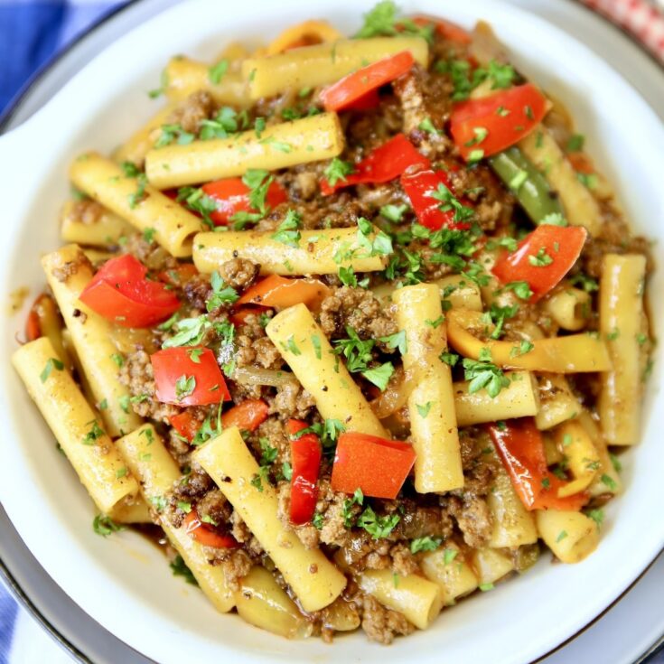 Image for Fajita Pasta {with Ground Beef}