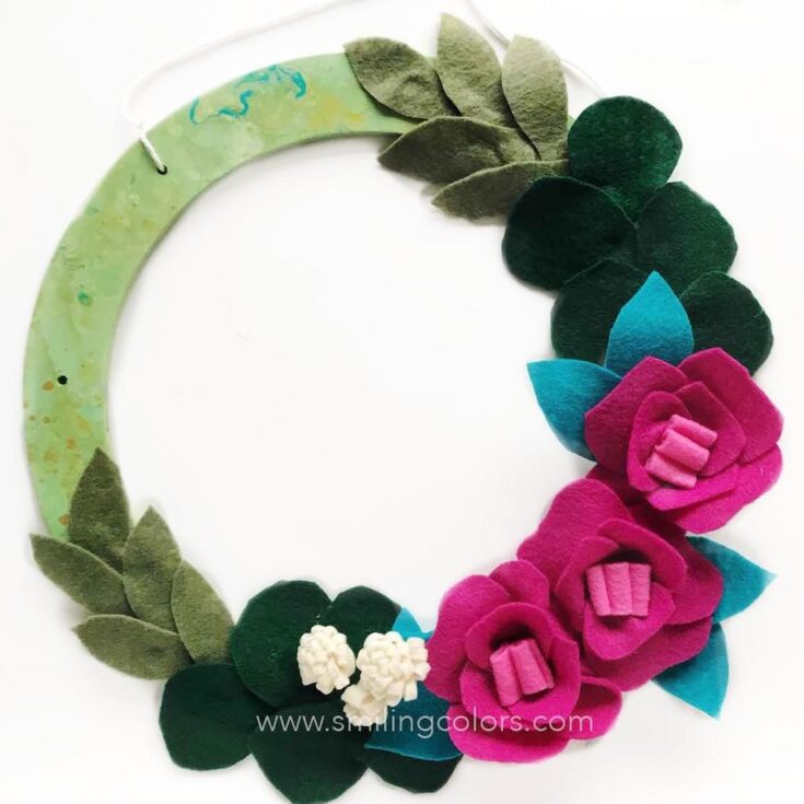Image for How to Make a Felt Flower Wreath