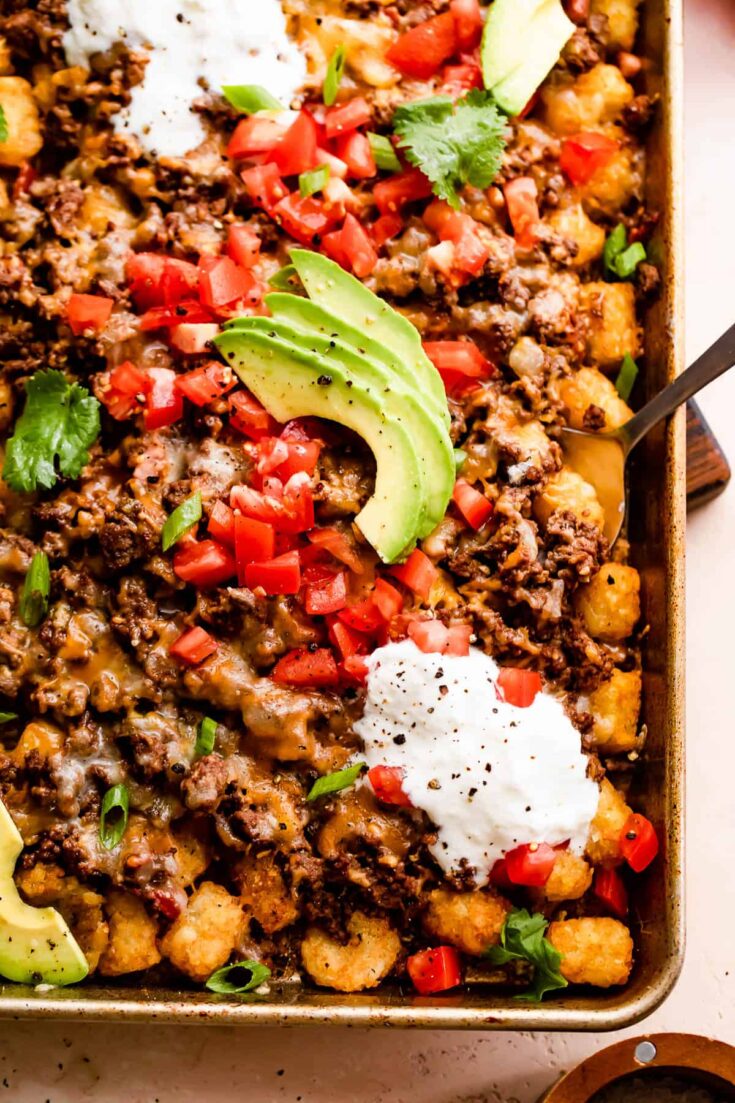 Image for Easy Sheet Pan Totchos with Beef