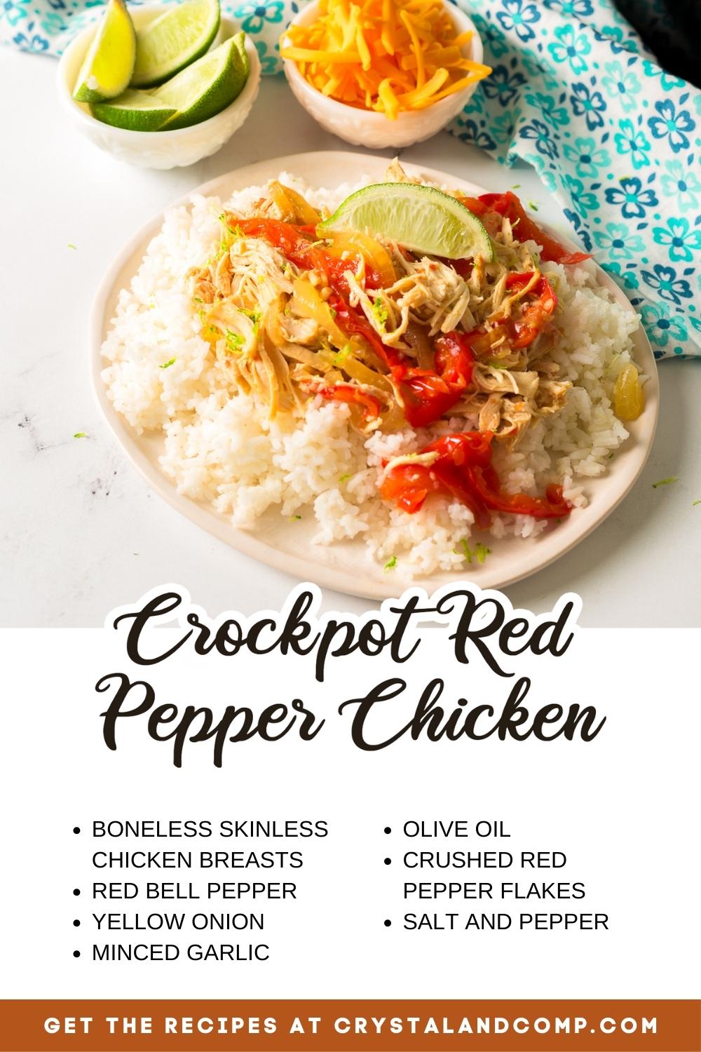 crockpot red pepper chicken ingredient list