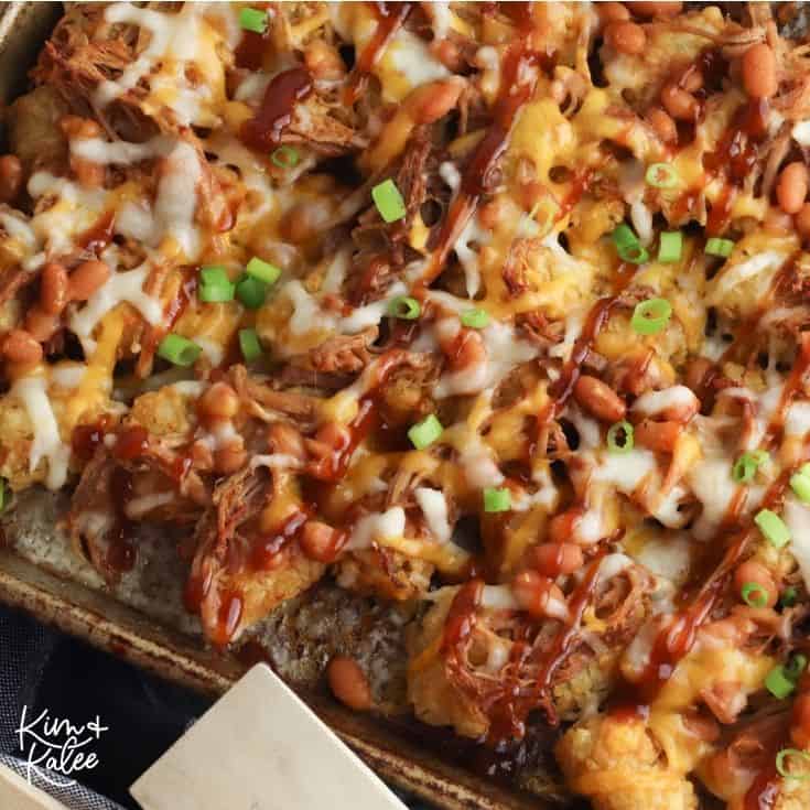 Image for Easy Loaded Pulled Pork Tater Tot Nachos (Totchos!)