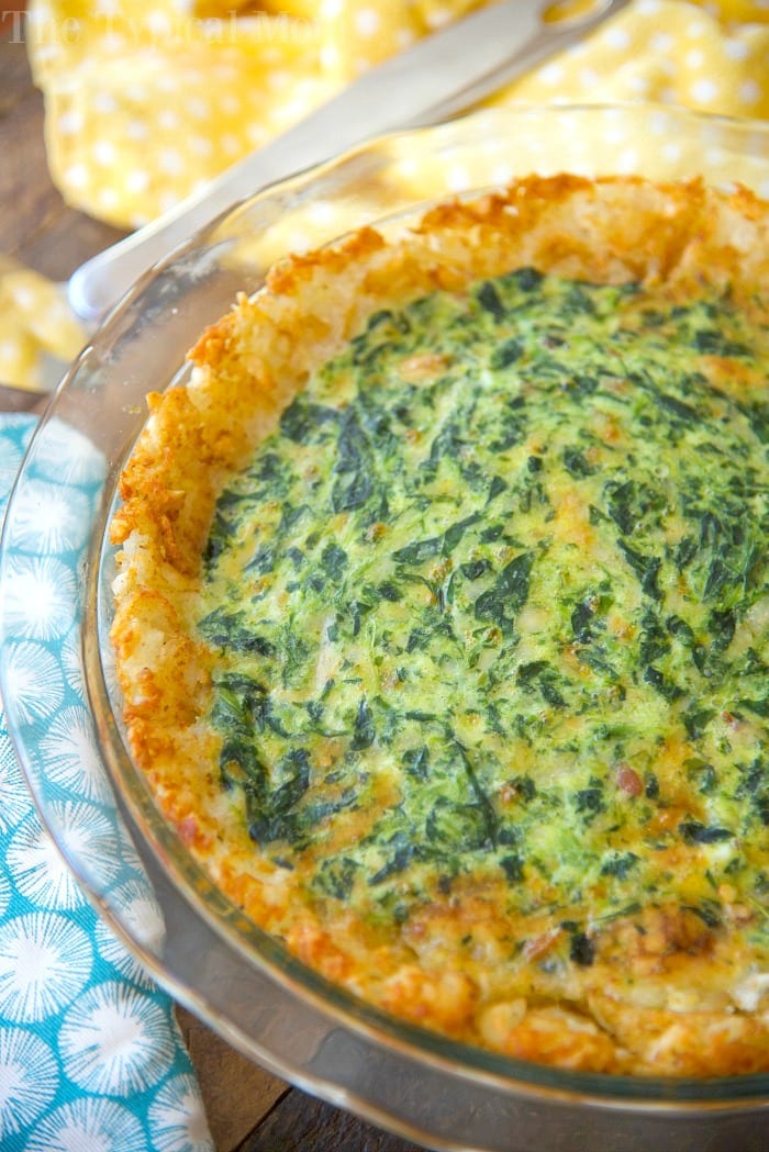 Image for Spinach Quiche with a Tater Tot Crust