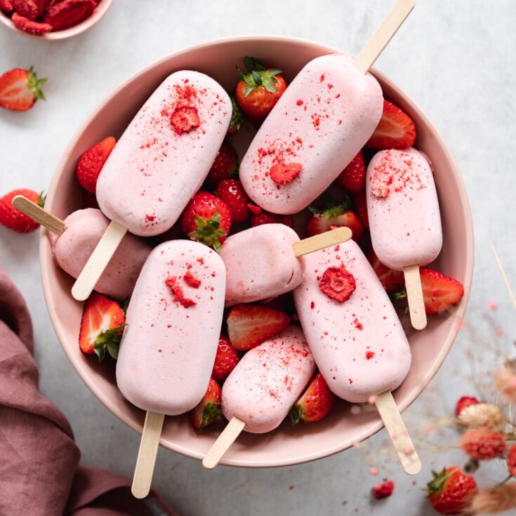 Image for Strawberry Coconut Milk Popsicles