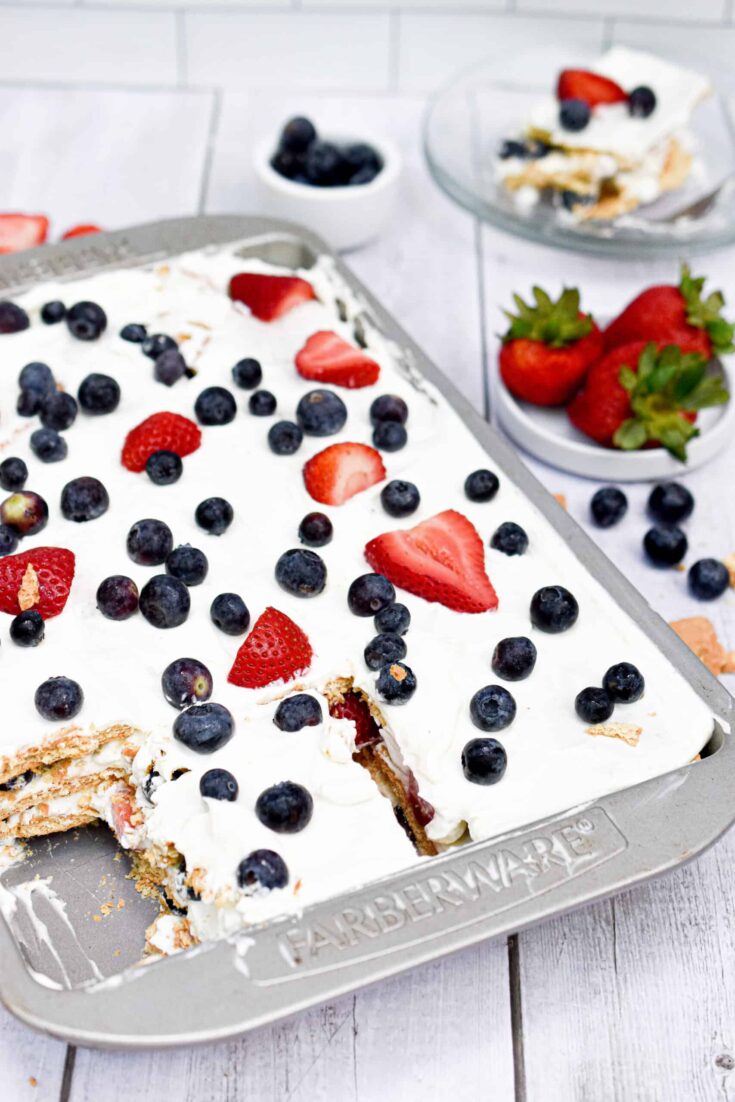 Image for Red White and Blue Icebox Cake