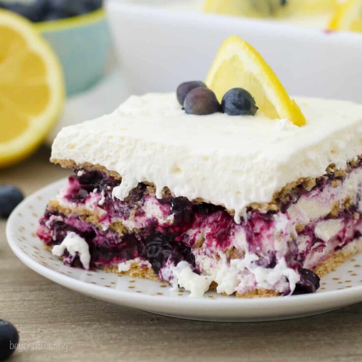Image for Lemon Blueberry Icebox Cake - Easy No-Bake Dessert