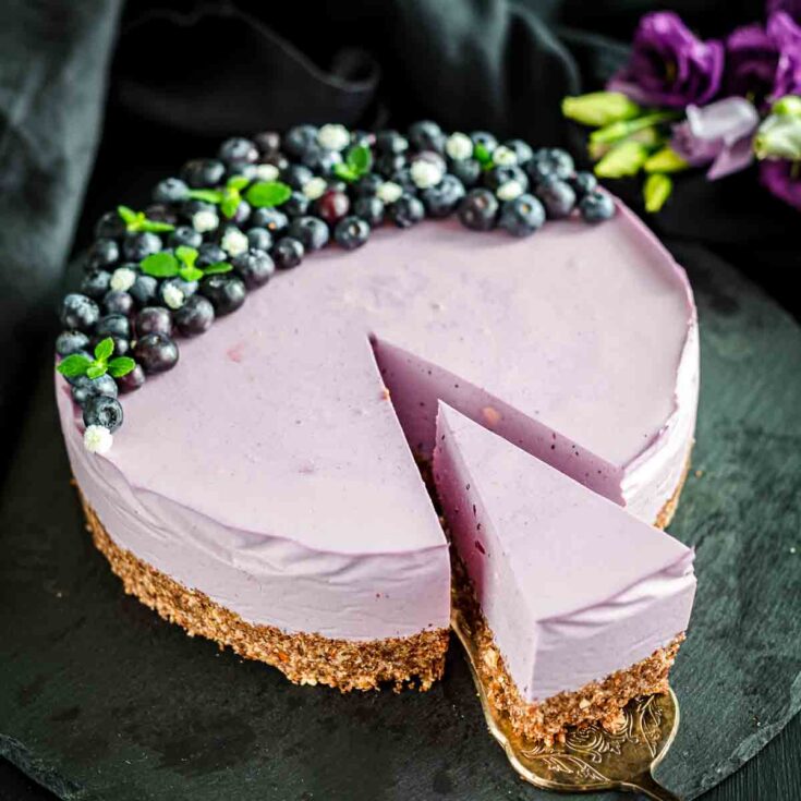 Image for Keto No Bake Blueberry Cheesecake