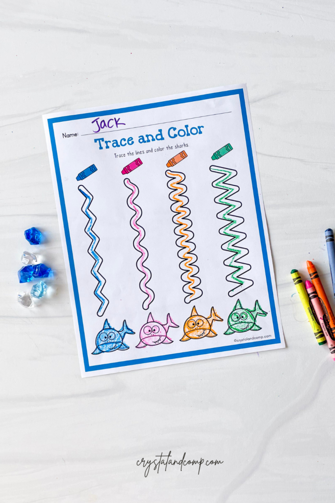 line tracing worksheets