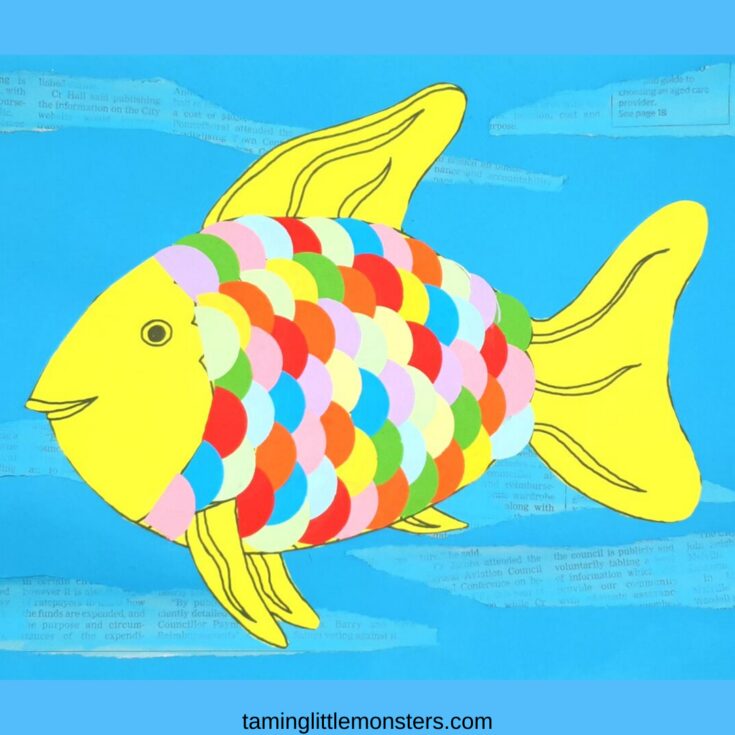 Image for Free Rainbow Fish Printable Template for Kids