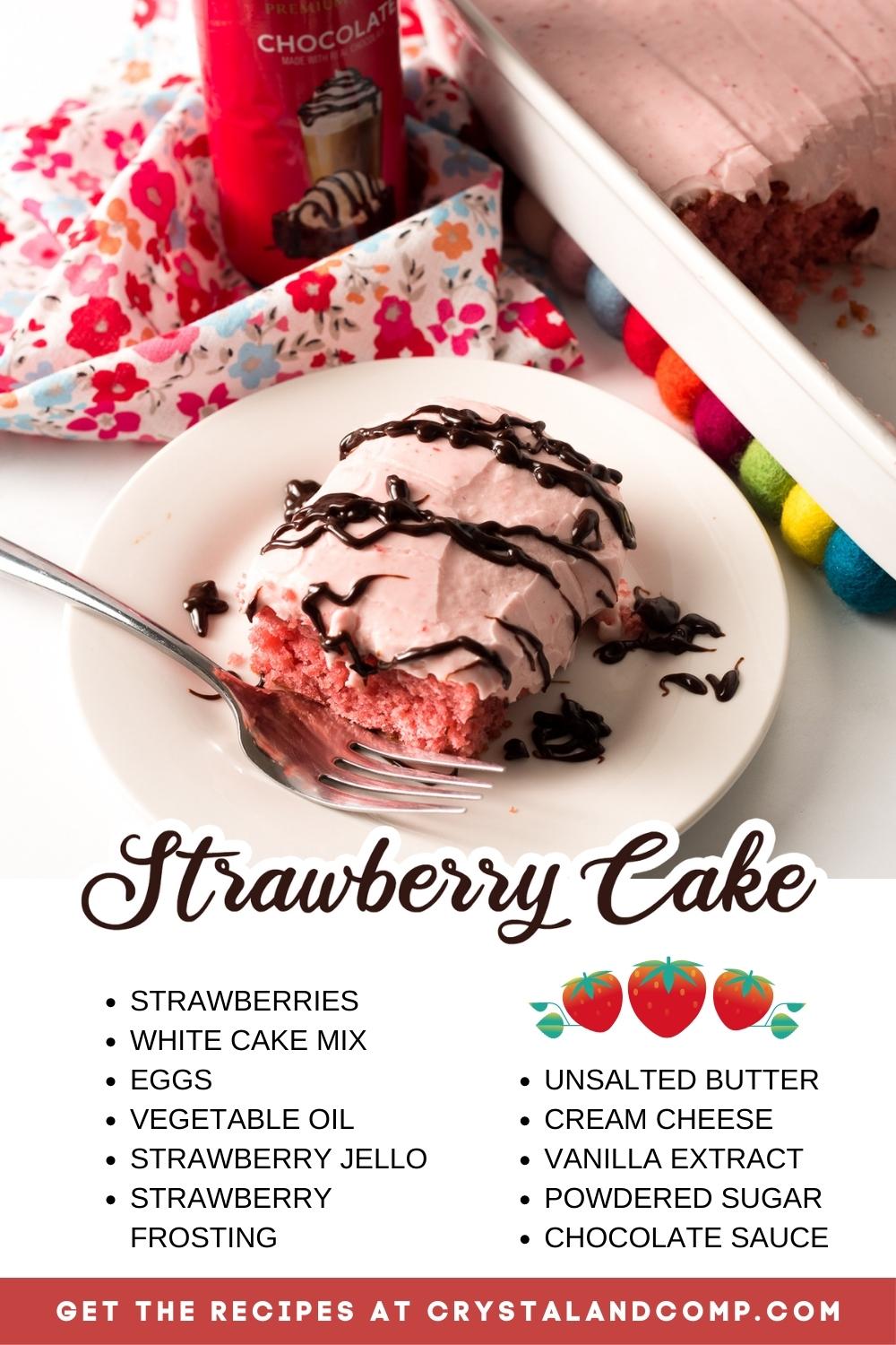 strawberry cake ingredients list