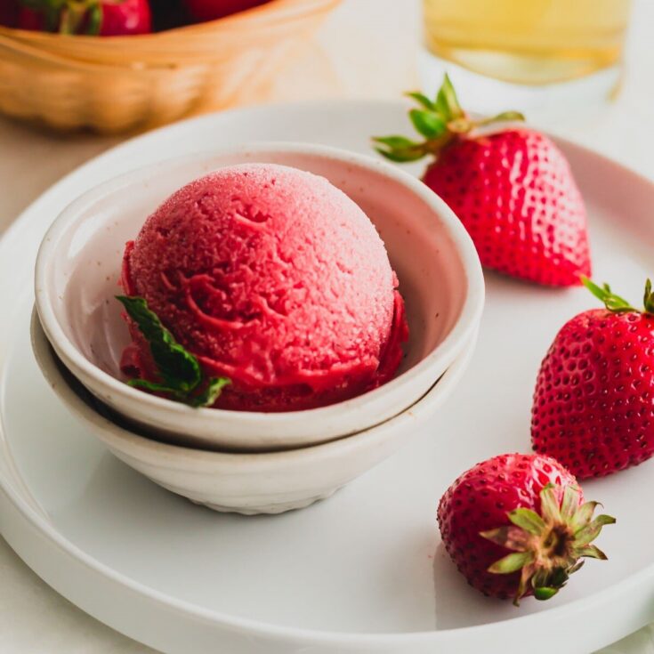 Image for Strawberry Jasmine Tea Sorbet