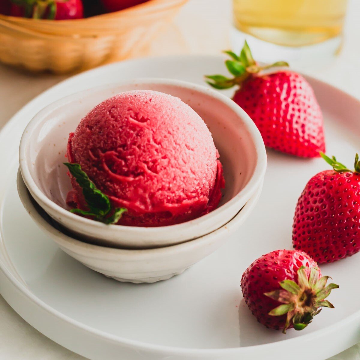 Image for Strawberry Jasmine Tea Sorbet