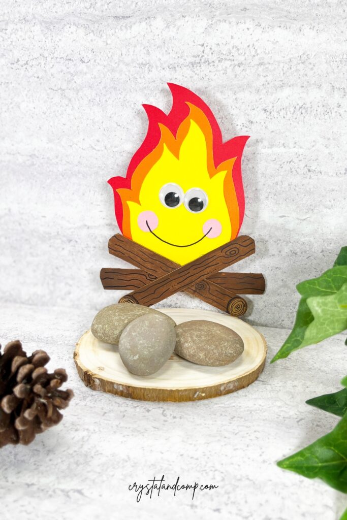 campfire craft with pinecones