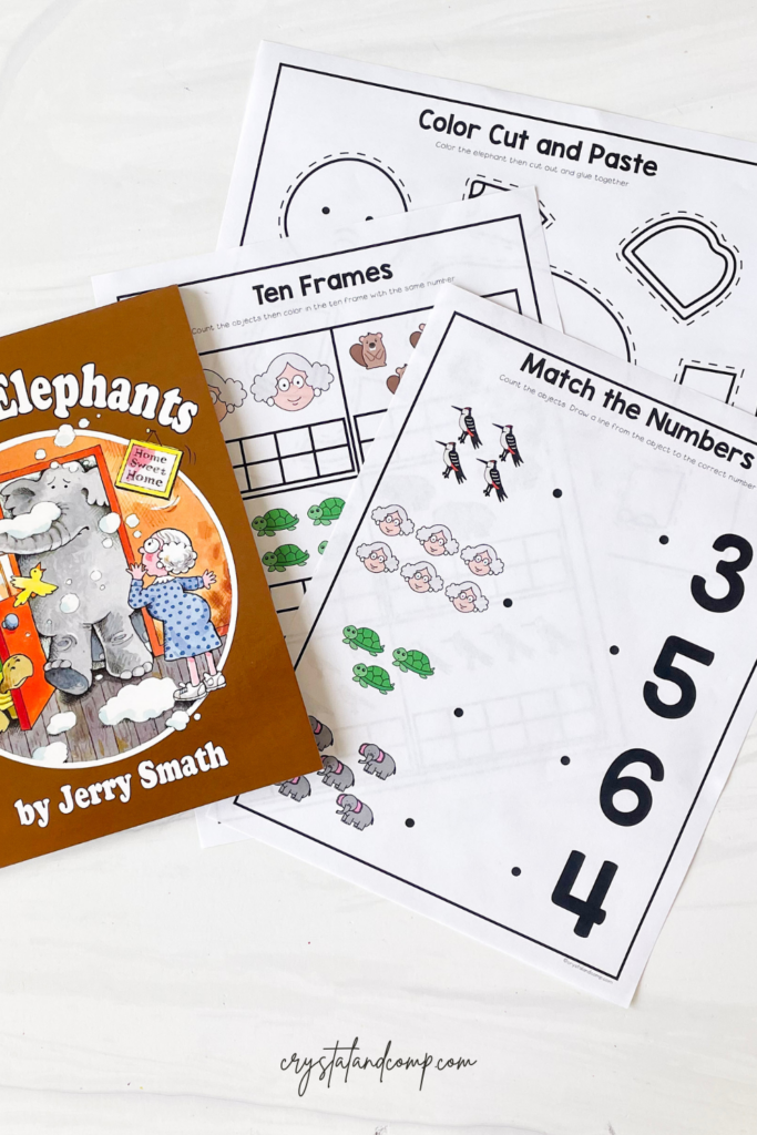 elephant themed printables for preschoolers