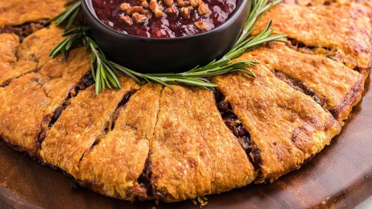 Image for Pineapple Cranberry Brie Crescent Ring Appetizer