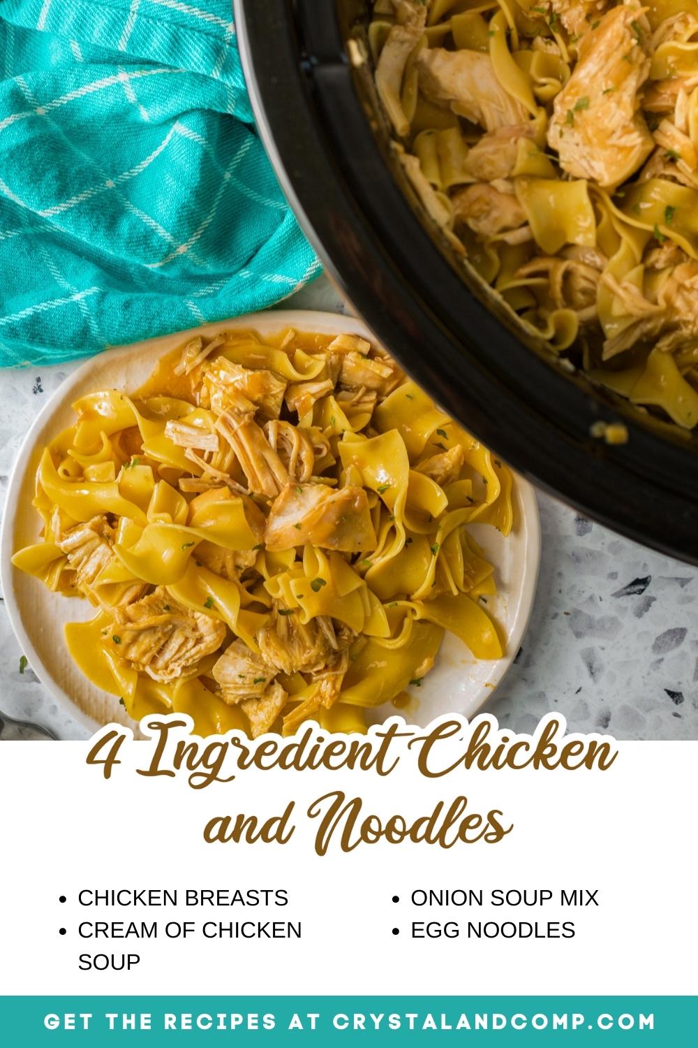 4 ingredient chicken and noodles ingredient list