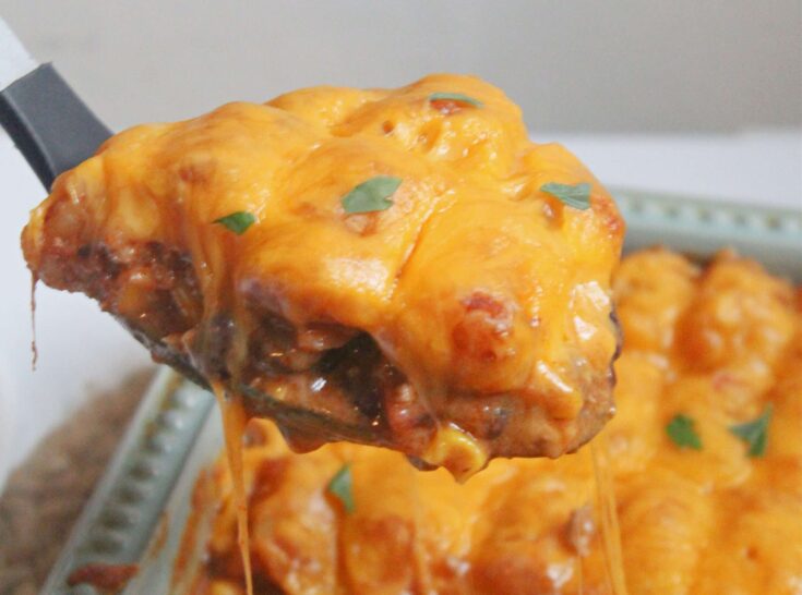 Image for Easy and Kid-Friendly Taco Tater Tot Casserole Recipe