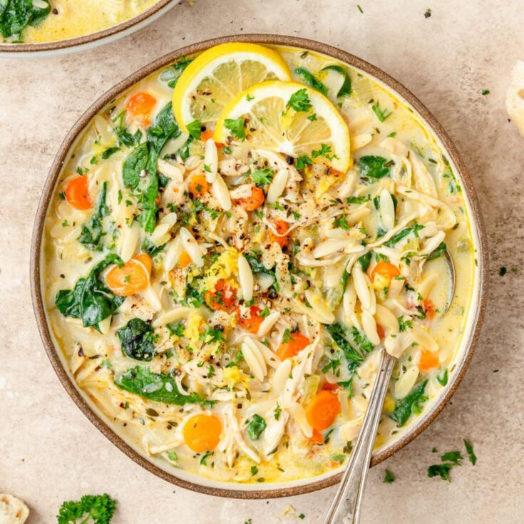 Image for Creamy Lemon Chicken Orzo Soup