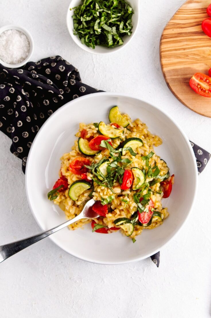 Image for Creamy Vegetable Risotto Recipe (gluten free, dairy free, vegan)
