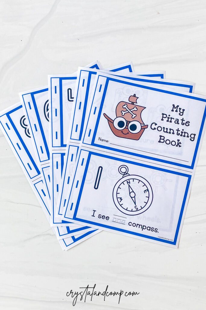 printable pirate counting book