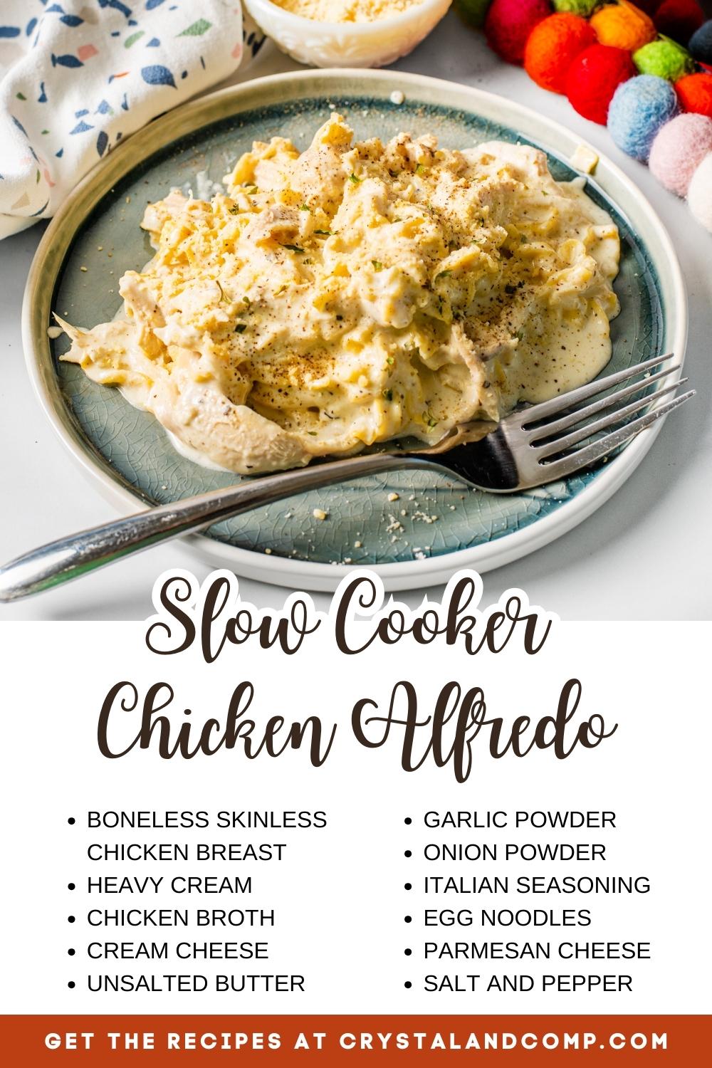 slow cooker chicken alfredo ingredient list