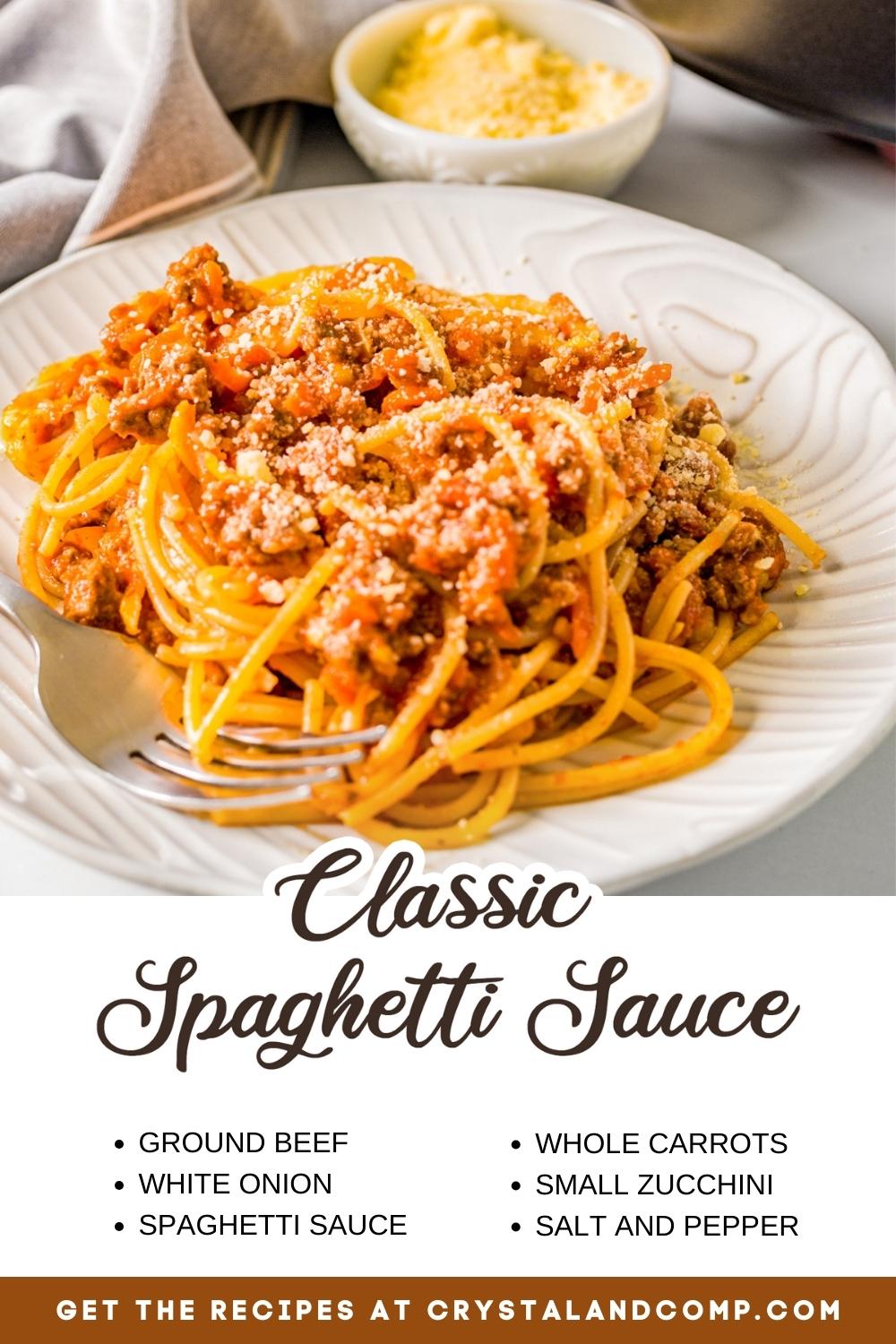 classic spaghetti sauce ingredient list