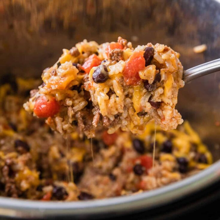 Image for Cheesy Mexican Instant Pot Ground Beef and Rice