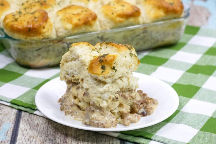 Image for Biscuits and Gravy Casserole (Easy 4 Ingredient Recipe!!!)