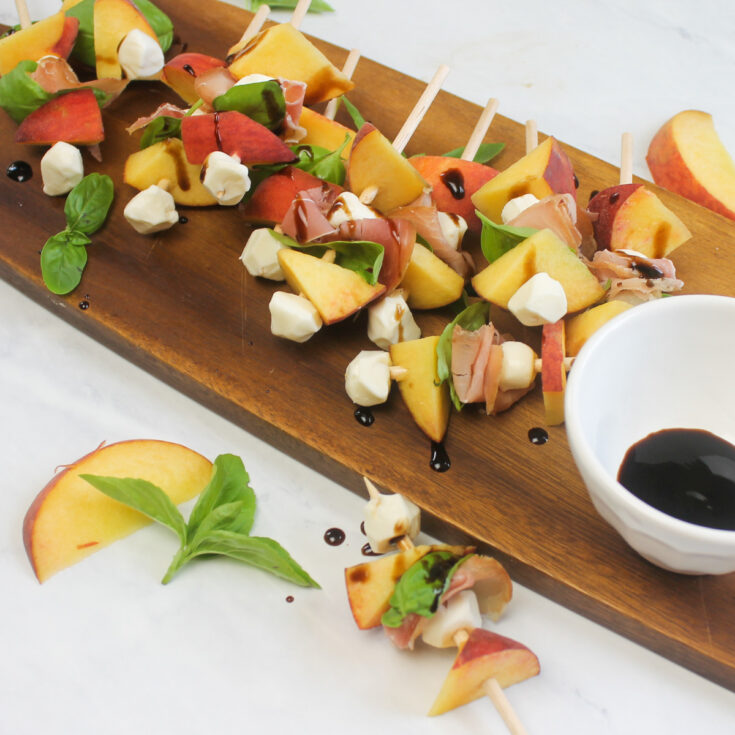 Image for Peach Prosciutto Caprese Skewers